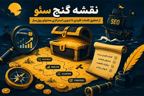 نقشه گنج سئو: از تحقیق کلمات کلیدی تا تدوین استراتژی محتوای پول‌ساز