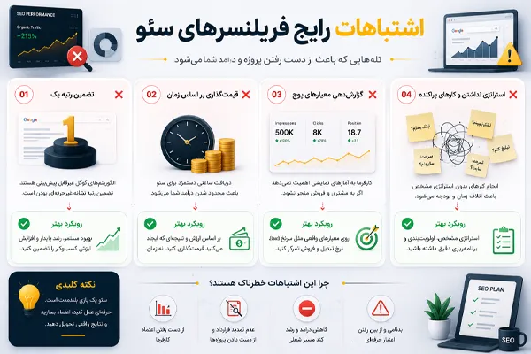 اشتباهات رایج فریلنسرهای سئو چیست؟