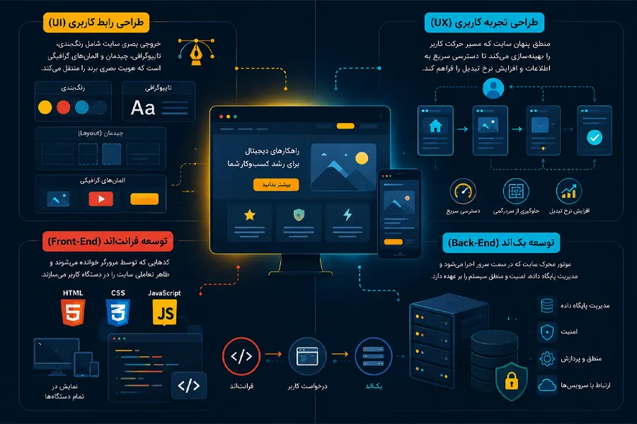 ارکان اصلی در توسعه یک وبسایت استاندارد