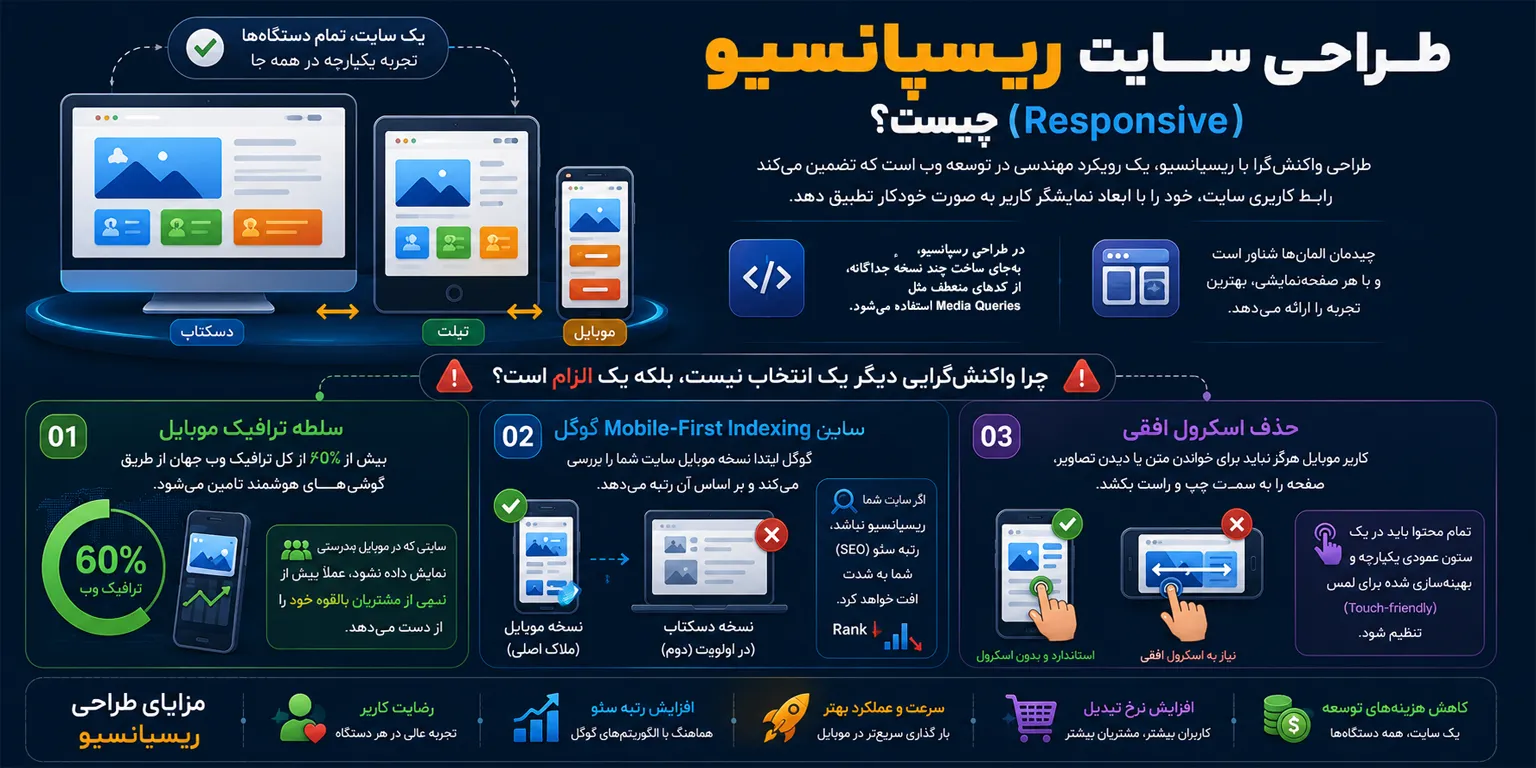طراحی سایت ریسپانسیو (Responsive) چیست؟